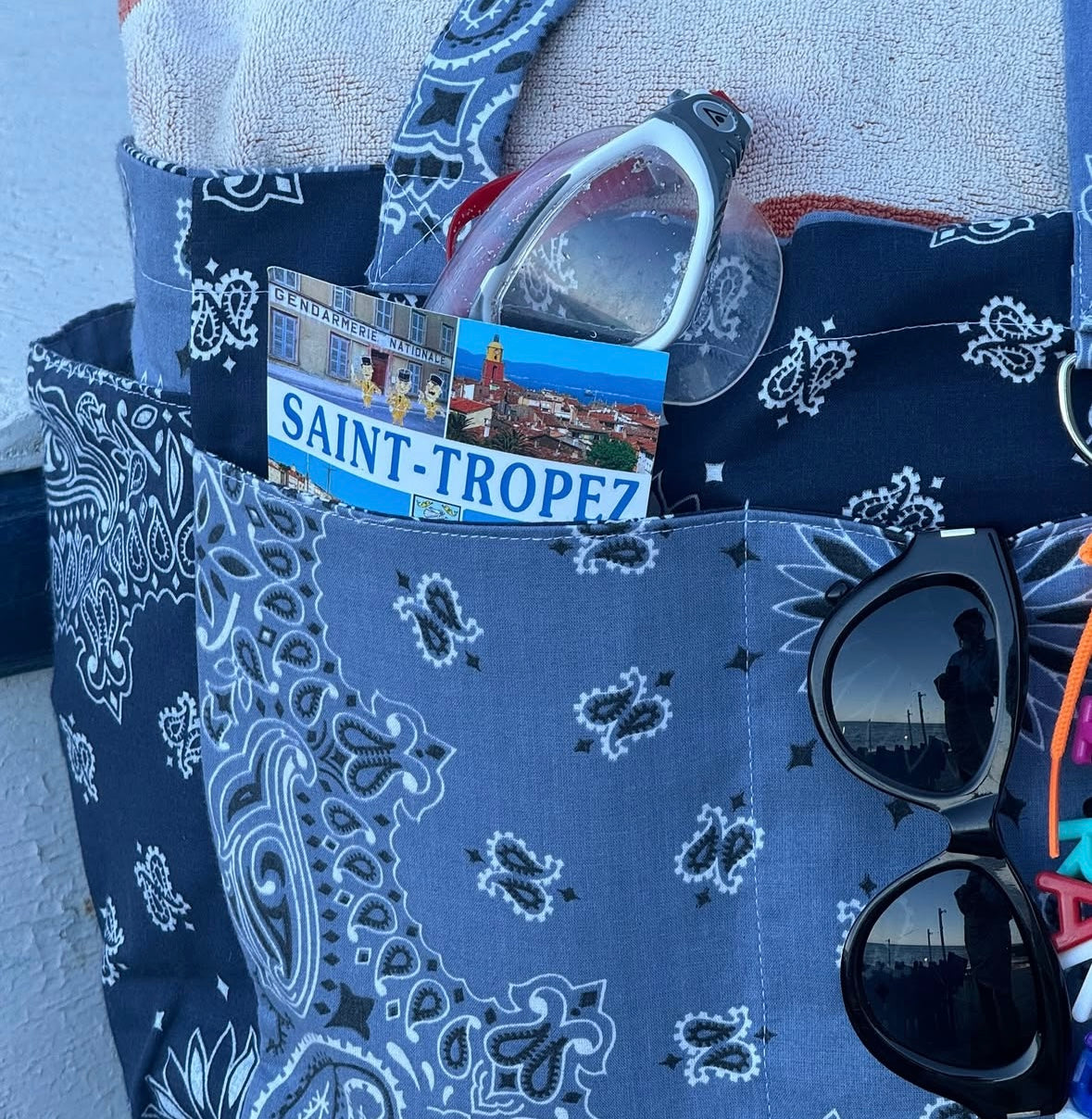 Call it by your name picnic bag denim blue