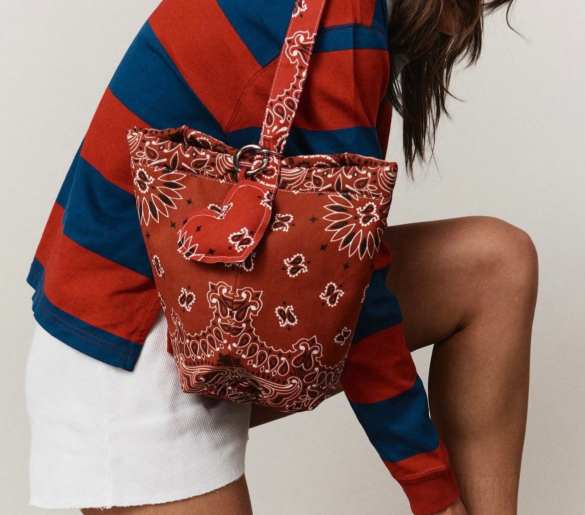 Call it by for name red bucket bandana bag