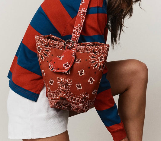 Call it by for name red bucket bandana bag
