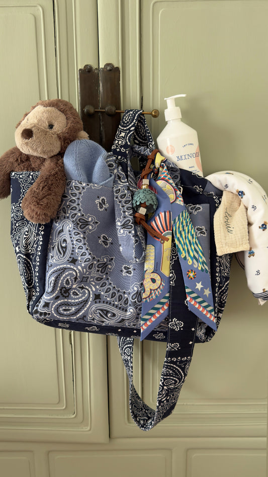 Call it by your name picnic bag denim blue