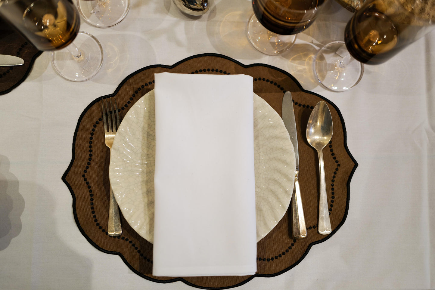 Blank Space x Noëlle cognac Placemats set of 2