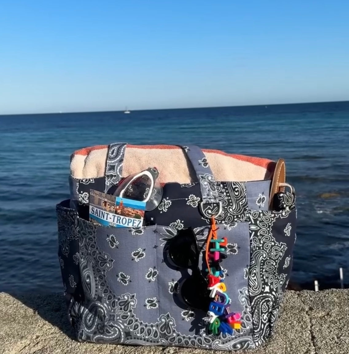 Call it by your name picnic bag denim blue