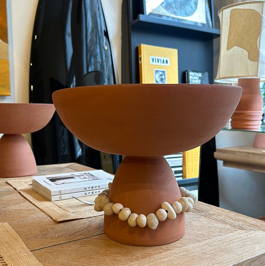 Tina terracotta bowl with ceramic beads