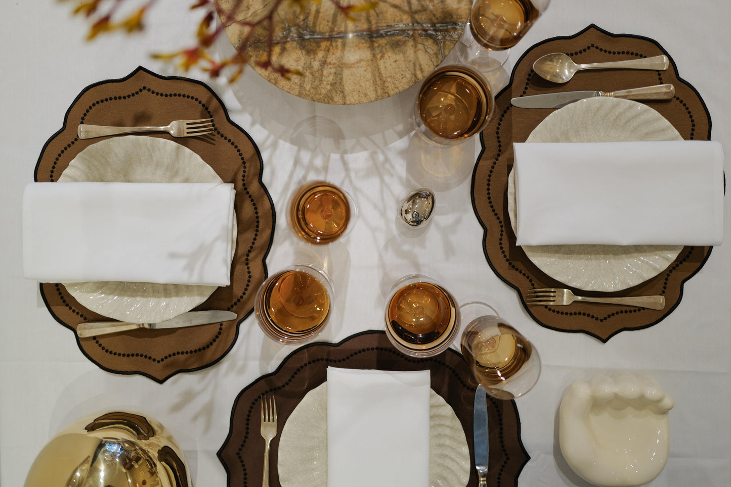 Blank Space x Noëlle cognac Placemats set of 2