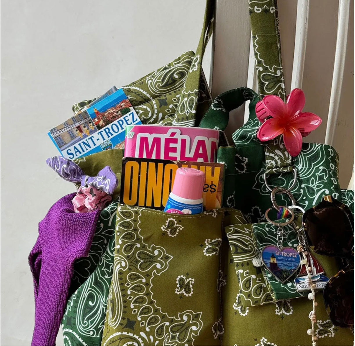Call it be your name Bronze/green picnic bag