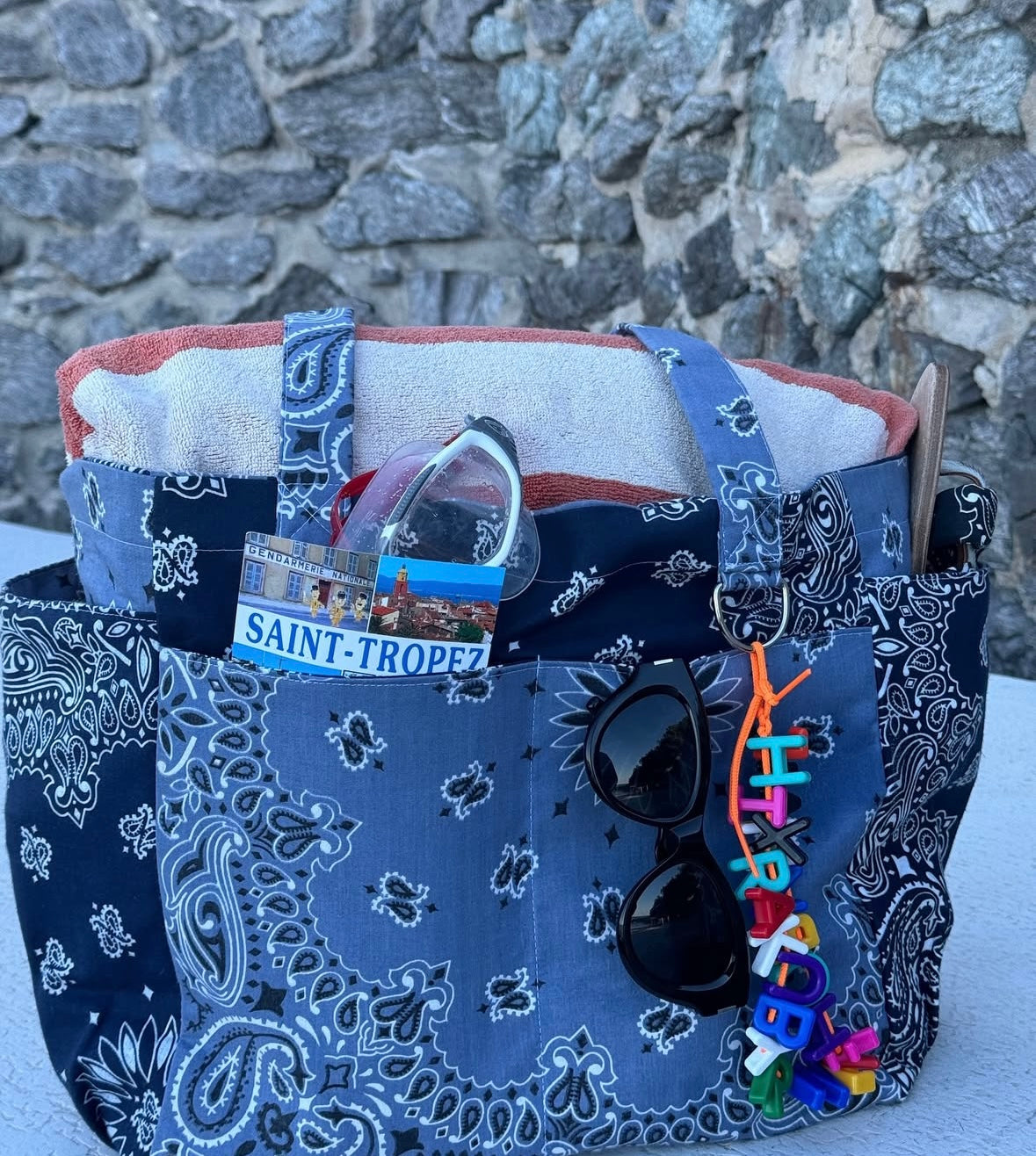 Call it by your name picnic bag denim blue