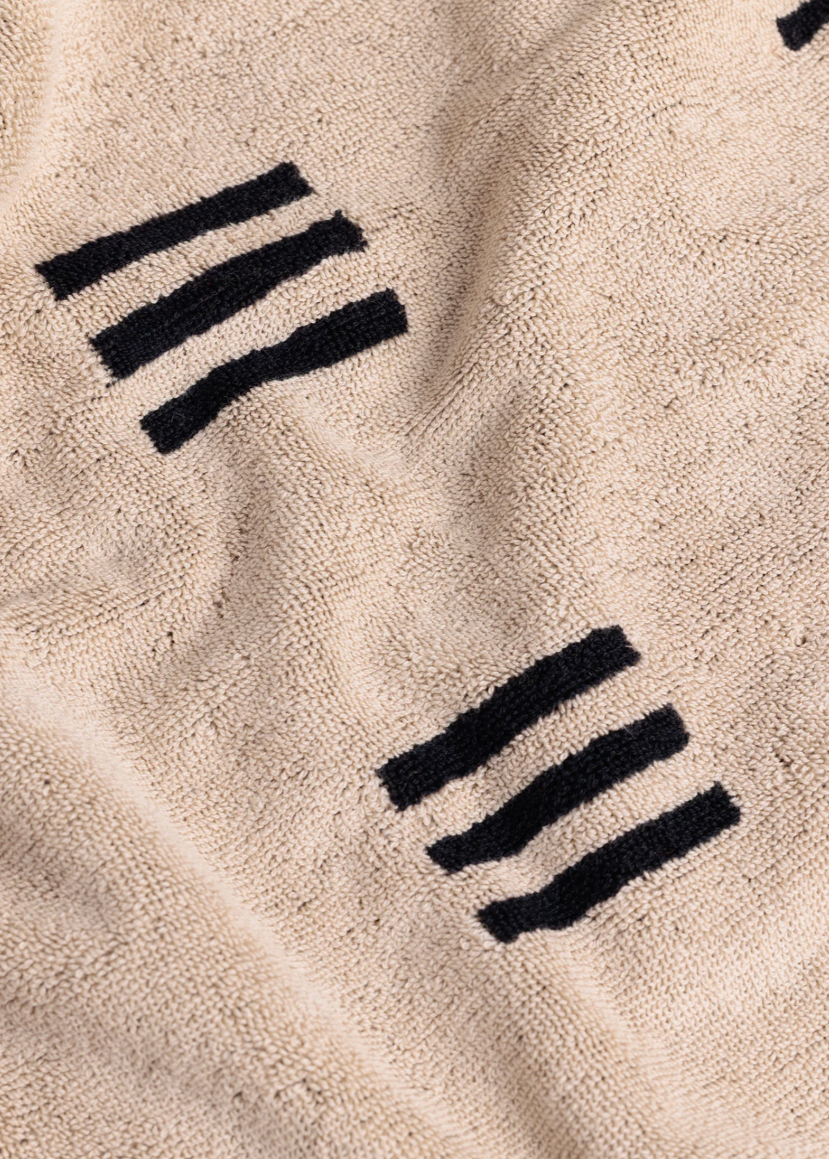 BAINA BATH TOWEL CLAREMONT Sand & Noir
