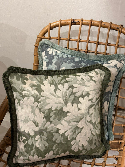 Floral green cushion