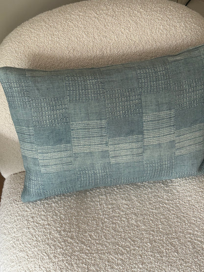 Jennifer Shorto denim blue cushion