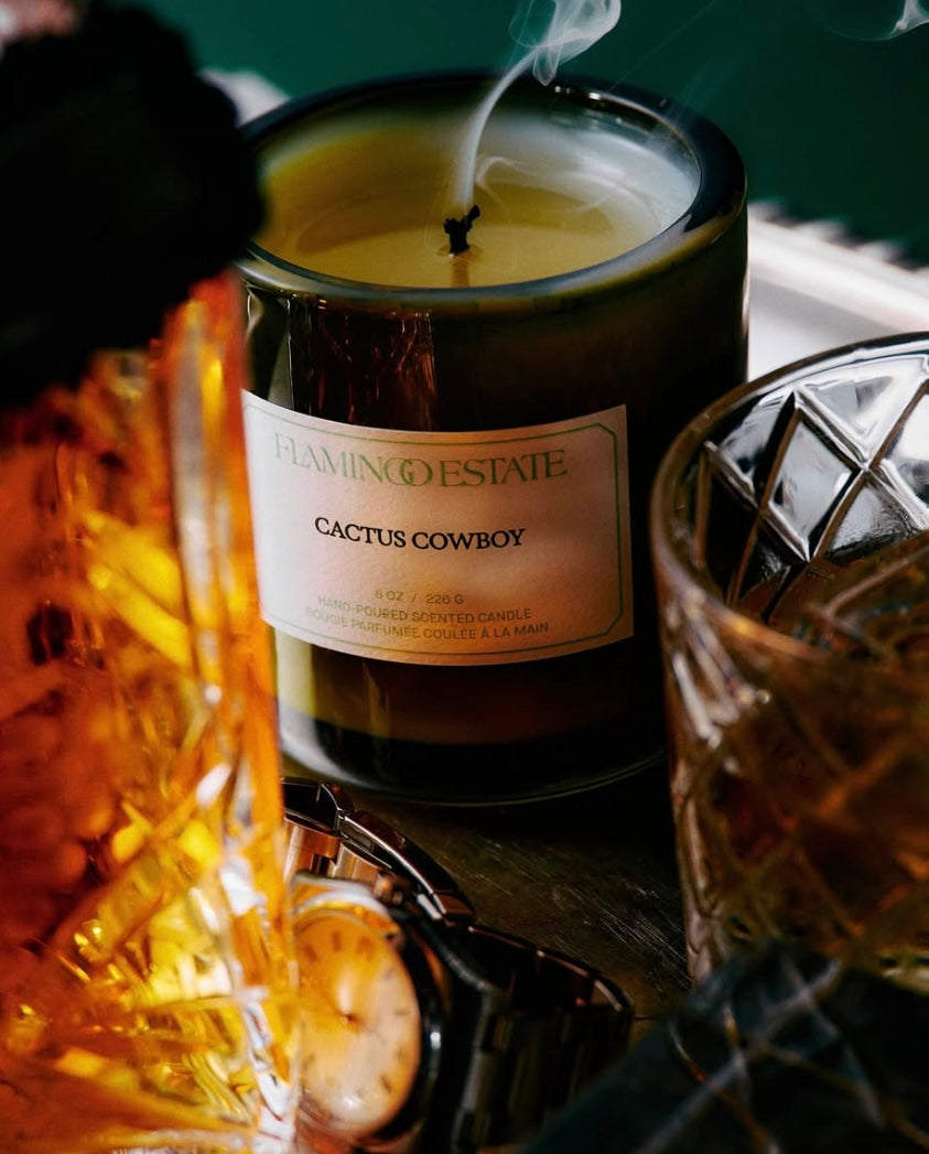Flamingo estate Cactus Cowboy candle limited edition