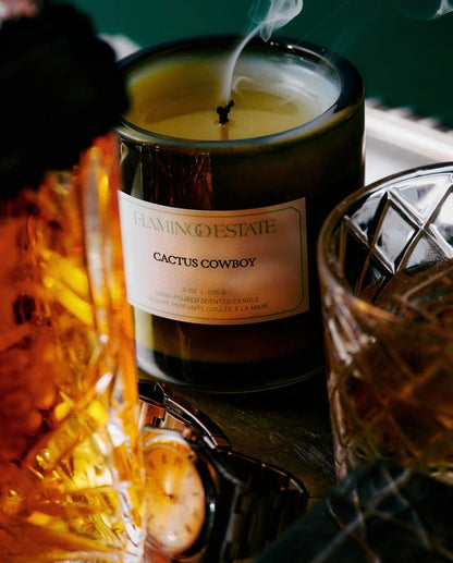 Flamingo estate Cactus Cowboy candle limited edition