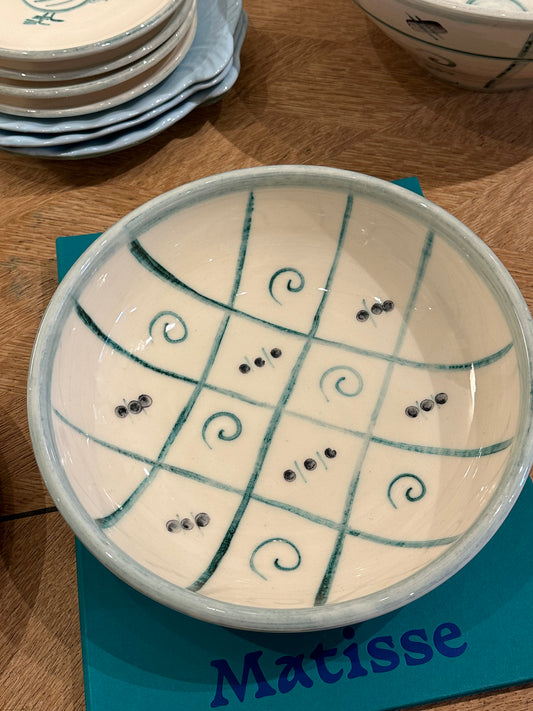 Ceramic checkered bowl