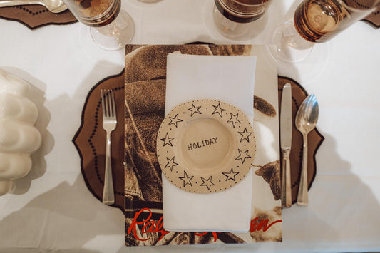 Blank Space x Noëlle cognac Placemats set of 2