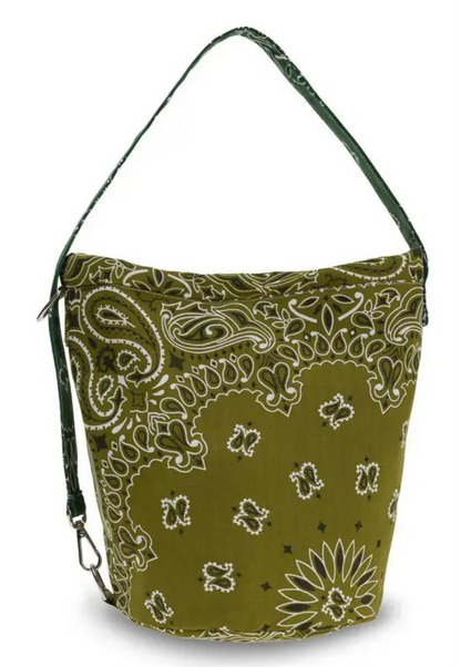 Call it by your name Bronze green bucket bandana bag