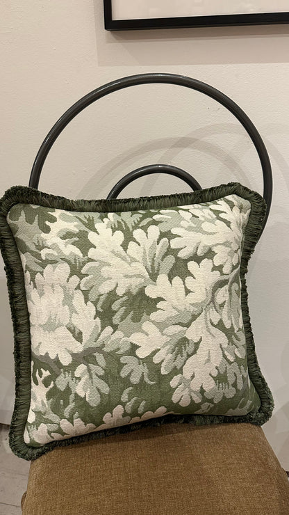 Floral green cushion