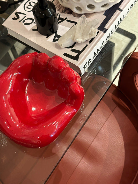 Ceramic hand red