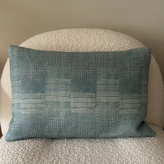 Jennifer Shorto denim blue cushion