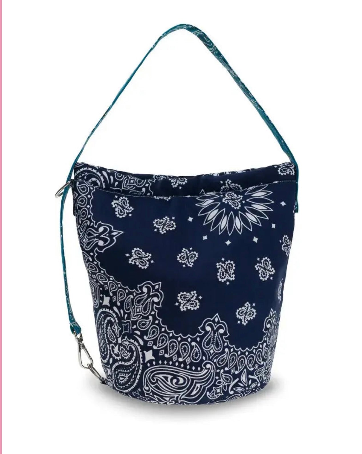 Call it by for name denim blue bucket bag