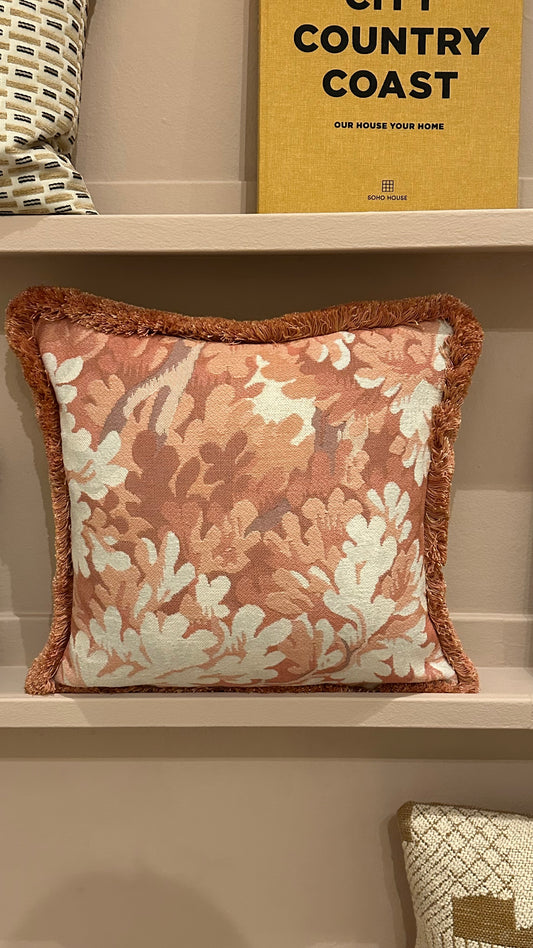Floral cushion terra/peach