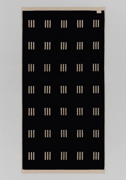 BAINA BATH TOWEL CLAREMONT Sand & Noir