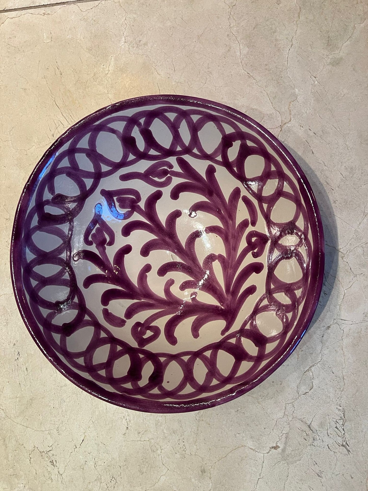 Spanish Ceramic Bowl Purple