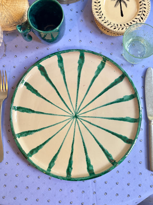 Spanish Ceramic Plate Green