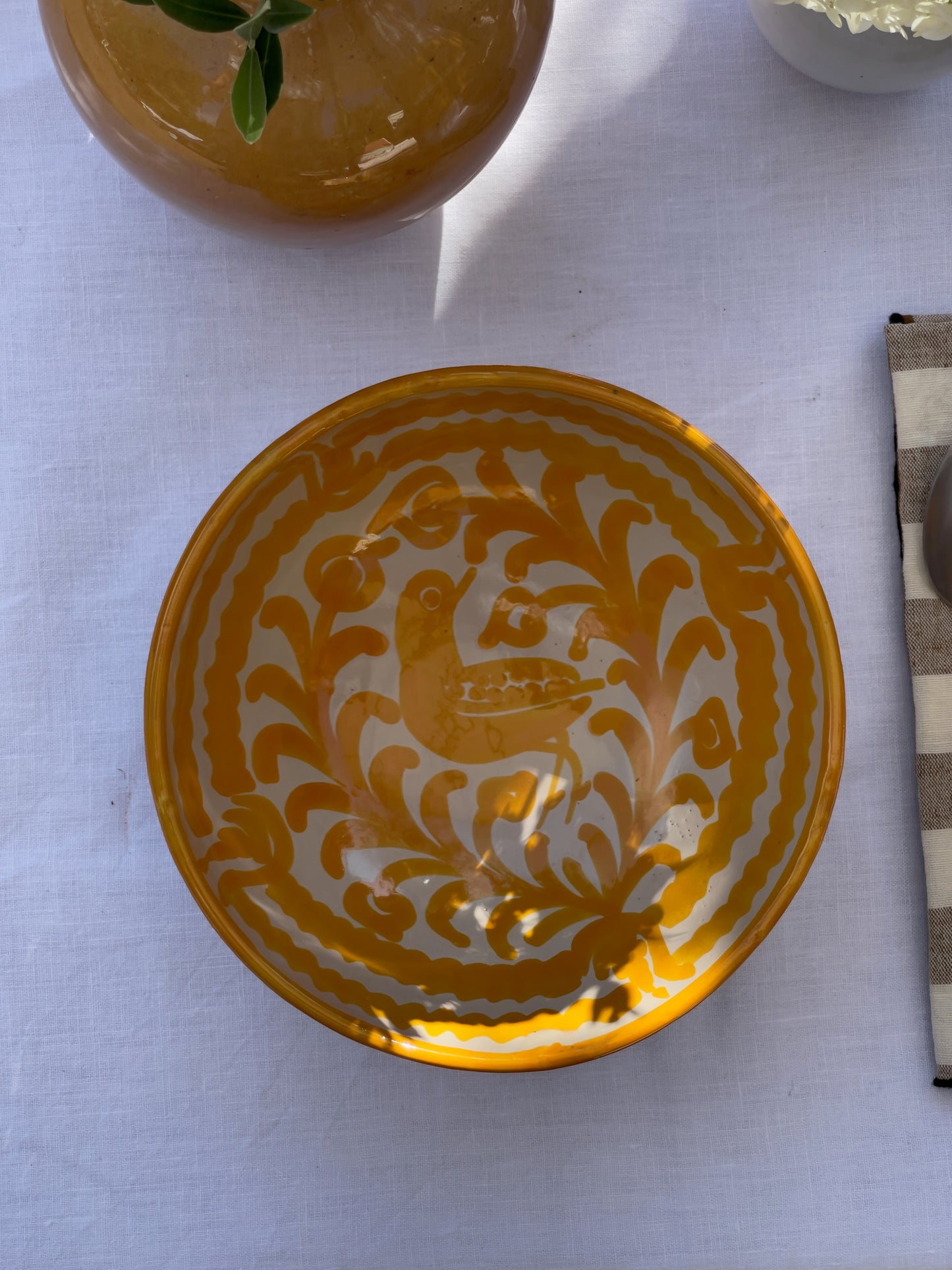 Spanish Ceramic Bowl Yellow