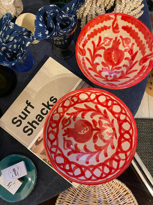 Spanish Ceramic Bowl Red