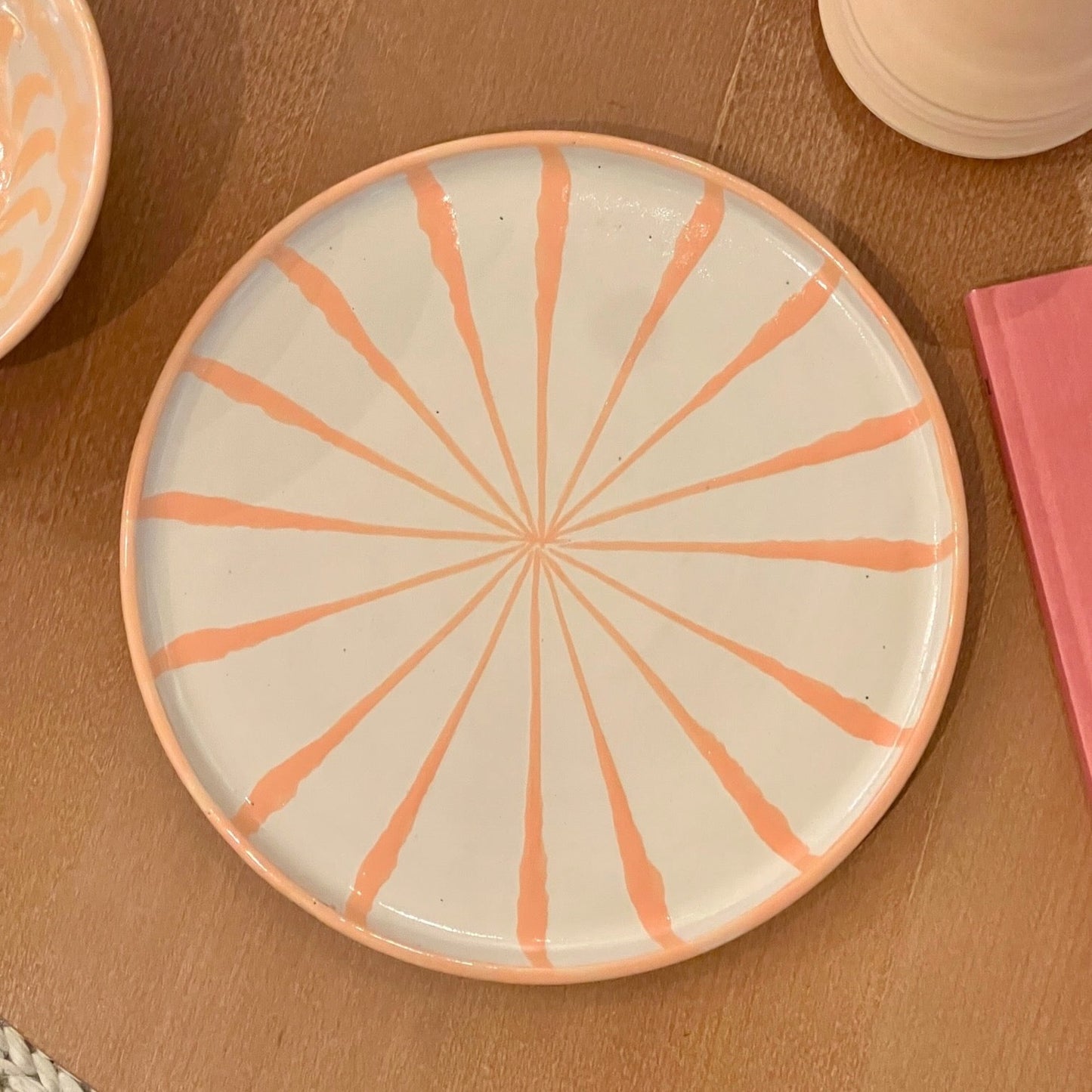 Spanish Ceramic Plate Light Peach