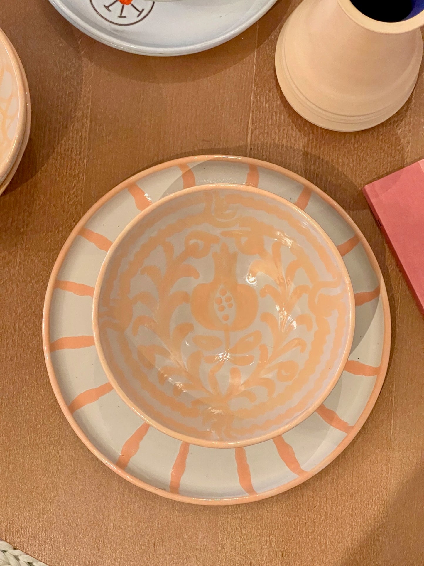 Spanish Ceramic Bowl Light Peach