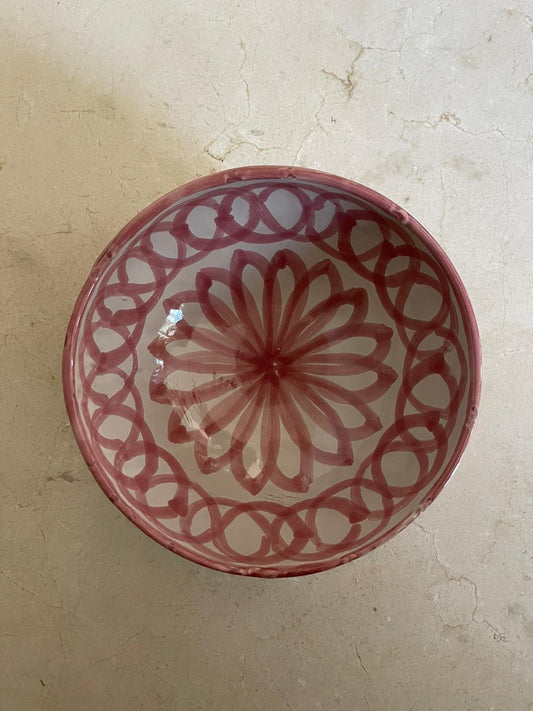 Spanish Ceramic Bowl Pink